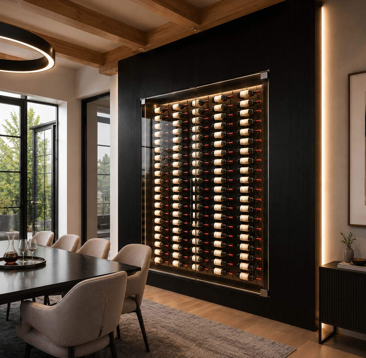 W Series Feature Wall 8 Wall-Mounted Wine Rack Kit